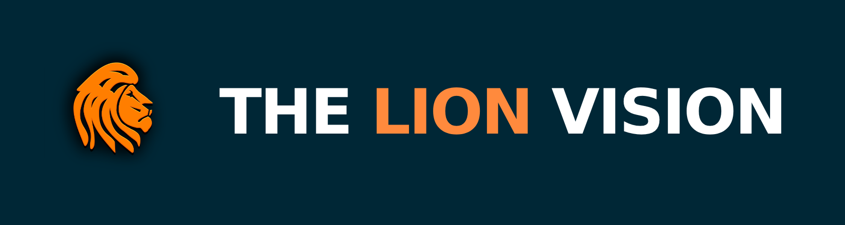 Wortmarke The Lion Vision in heller Schrift